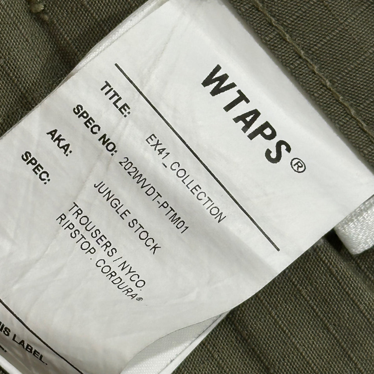 WTAPS 20AW Jungle Stock Cargo Pants Sage Green Size X 02