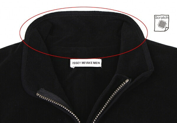 ISSEY MIYAKE MEN Fleece Zip Vest Black Size L