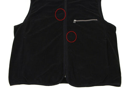 ISSEY MIYAKE MEN Fleece Zip Vest Black Size L