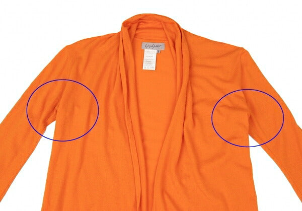 Yohji Yamamoto FEMME Wool Front Cardigan Orange Size 3