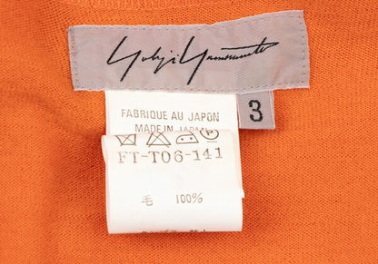 Yohji Yamamoto FEMME Wool Front Cardigan Orange Size 3