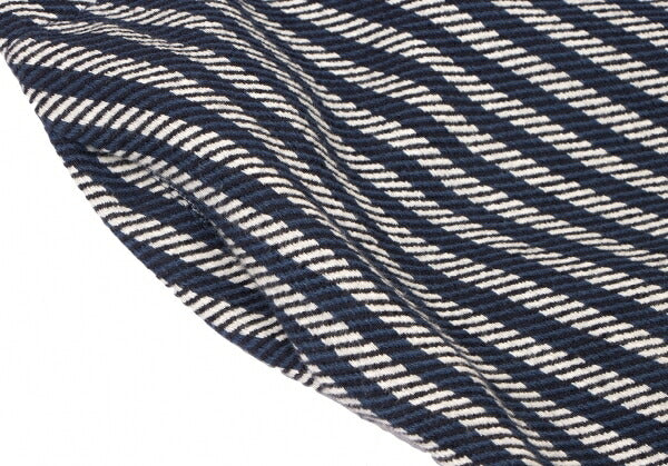 45rpm Indigo Dyed Stripe Weave Midi Skirt Blue Size 2