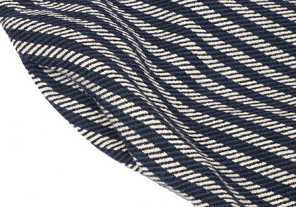 45rpm Indigo Dyed Stripe Weave Midi Skirt Blue Size 2