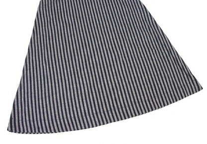 45rpm Indigo Dyed Stripe Weave Midi Skirt Blue Size 2