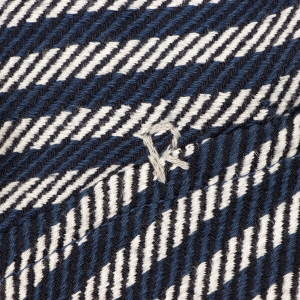 45rpm Indigo Dyed Stripe Weave Midi Skirt Blue Size 2