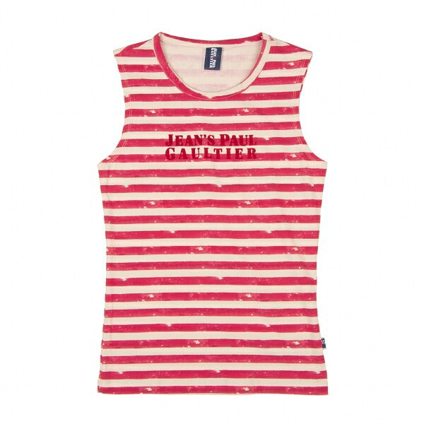 Jean's Paul GAULTIER Cotton Logo Stripe Pink White Size M
