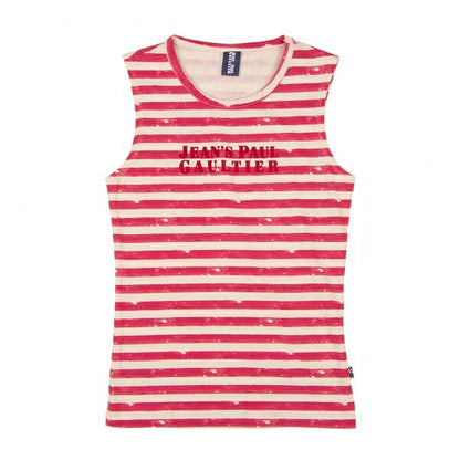 Jean's Paul GAULTIER Cotton Logo Stripe Pink White Size M