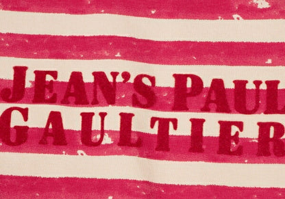 Jean's Paul GAULTIER Cotton Logo Stripe Pink White Size M