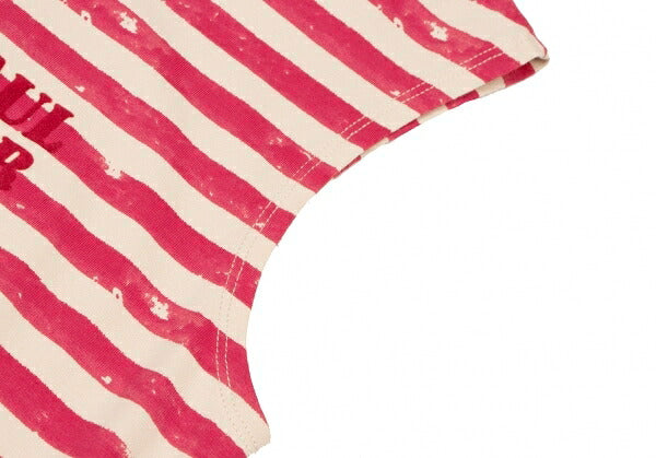 Jean's Paul GAULTIER Cotton Logo Stripe Pink White Size M