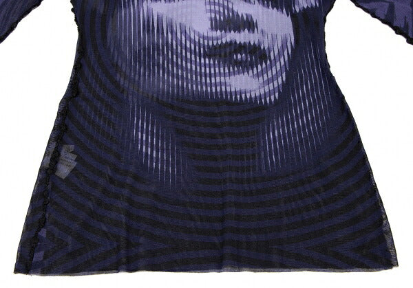 Jean Paul GAULTIER FEMME Geometric Face Top Black Size 40