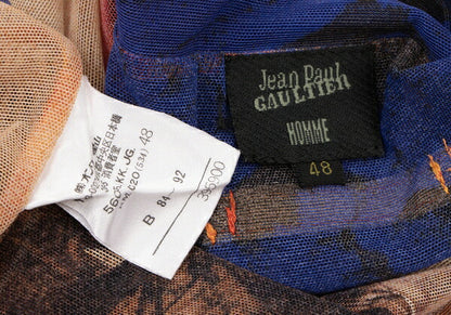 Jean Paul GAULTIER HOMME Spider Print Power Net Top Size 48