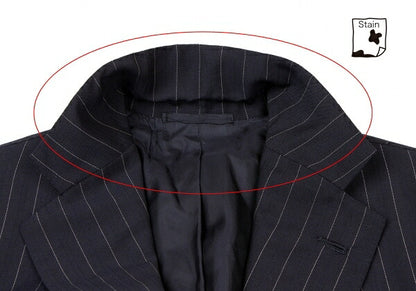 Sartoria Partenopea Wool Mohair Stripe 3B Navy White Jacket Size 46