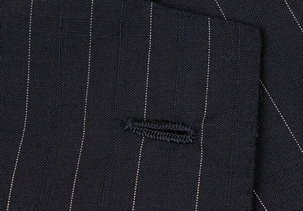Sartoria Partenopea Wool Mohair Stripe 3B Navy White Jacket Size 46