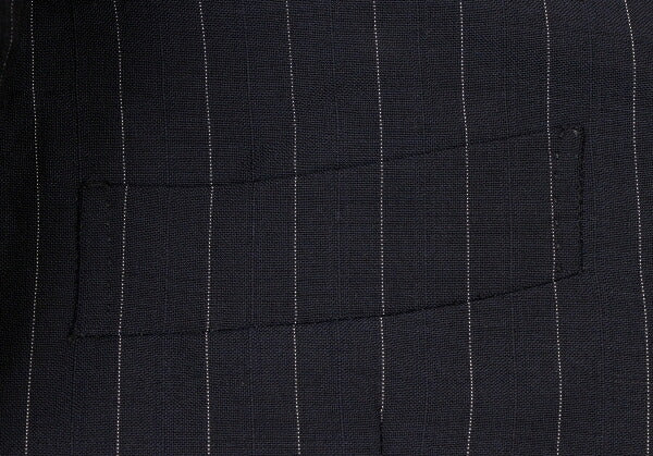 Sartoria Partenopea Wool Mohair Stripe 3B Navy White Jacket Size 46