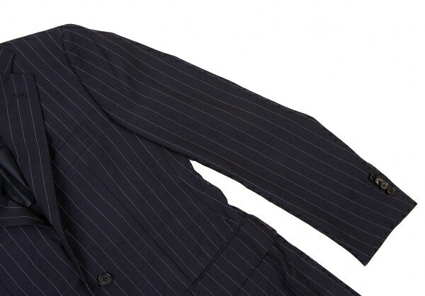 Sartoria Partenopea Wool Mohair Stripe 3B Navy White Jacket Size 46
