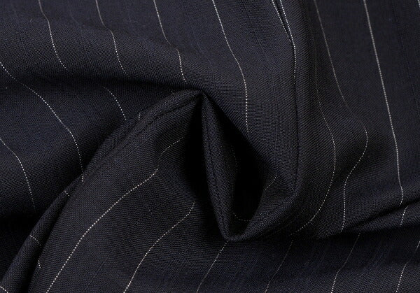 Sartoria Partenopea Wool Mohair Stripe 3B Navy White Jacket Size 46