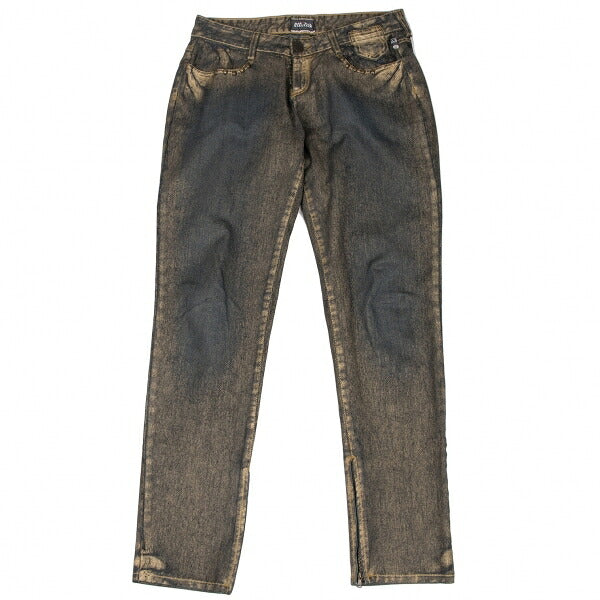 Jean's Paul GAULTIER Gold Paint Studs Denim Indigo Size 30
