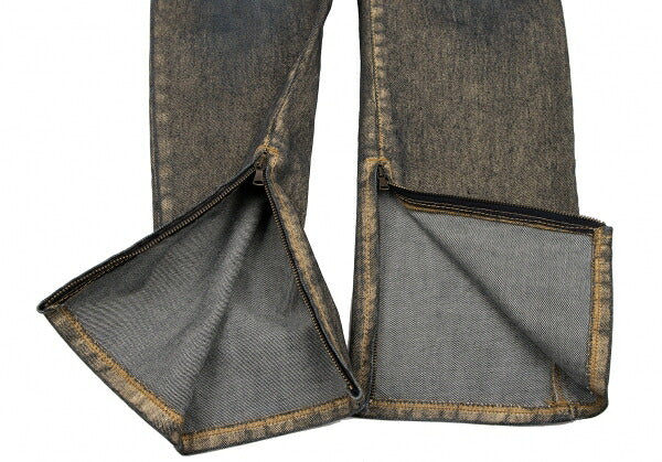 Jean's Paul GAULTIER Gold Paint Studs Denim Indigo Size 30