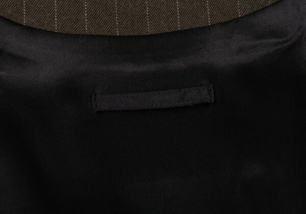 GAULTIER Wool Stripe Vest Brown Size 50