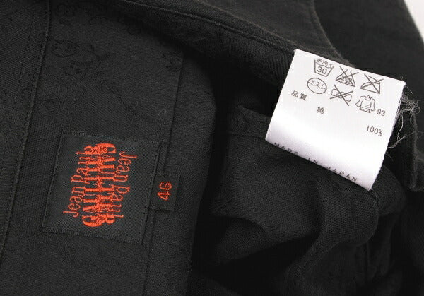 Jean Paul GAULTIER Cotton Floral Shirt Black Size 46