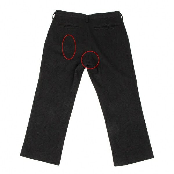 Y's Wool Cropped Pants Black Size 2