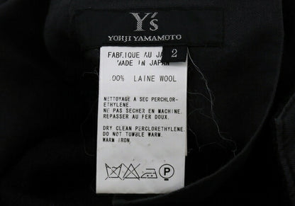 Y's Wool Cropped Pants Black Size 2