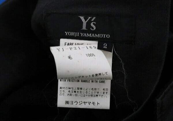 Y's Wool Cropped Pants Black Size 2