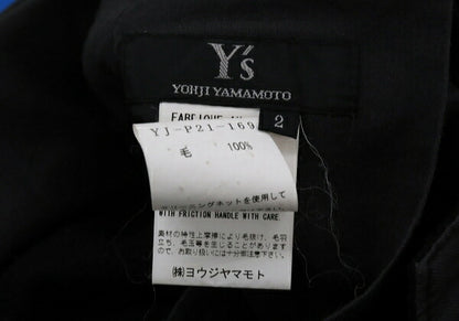Y's Wool Cropped Pants Black Size 2