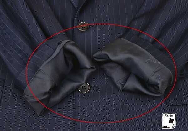 Papas GUABELLO SUPER130'S Wool Chalk Jacket Navy Size M