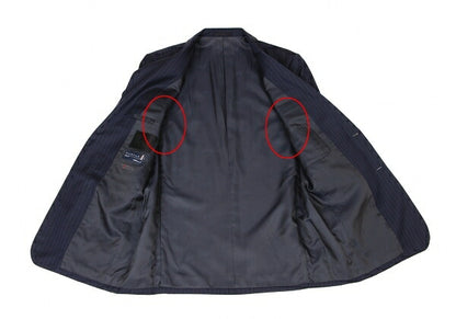 Papas GUABELLO SUPER130'S Wool Chalk Jacket Navy Size M