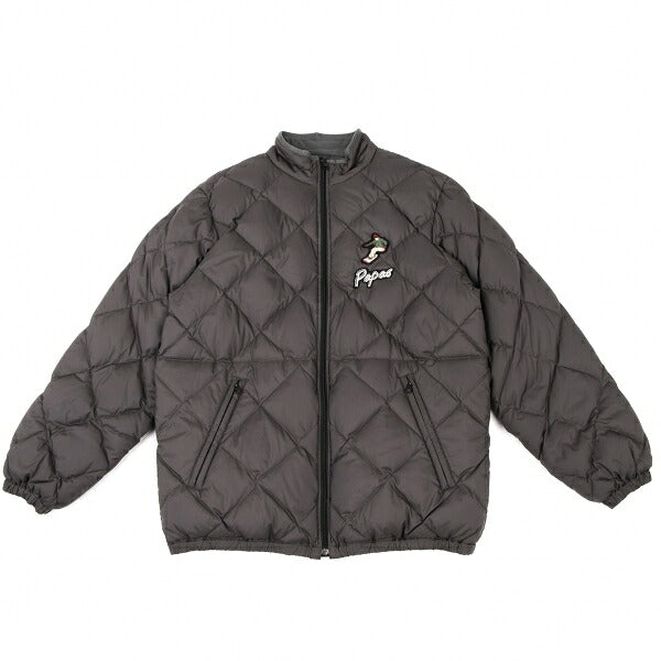 Papas Quilted Down Jacket Charcoal Gray Size L