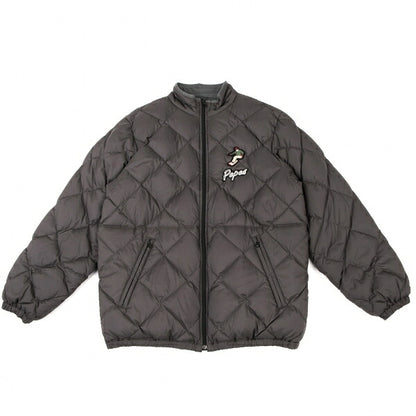 Papas Quilted Down Jacket Charcoal Gray Size L