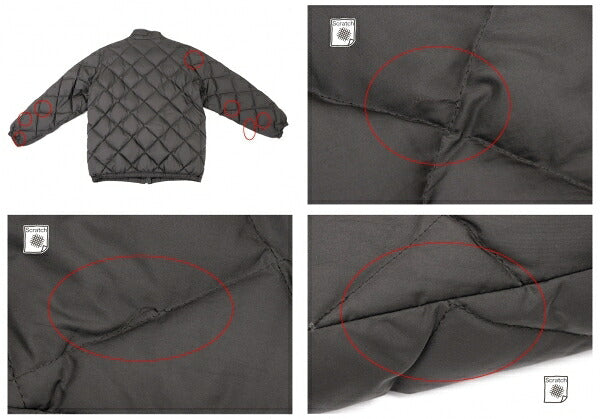 Papas Quilted Down Jacket Charcoal Gray Size L
