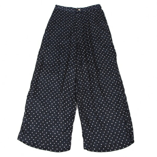 45rpm Cupro Cotton Dot Print Pants Navy White Size 3