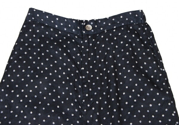 45rpm Cupro Cotton Dot Print Pants Navy White Size 3