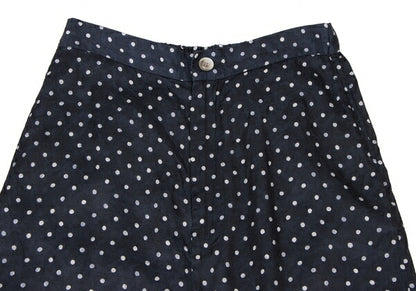 45rpm Cupro Cotton Dot Print Pants Navy White Size 3