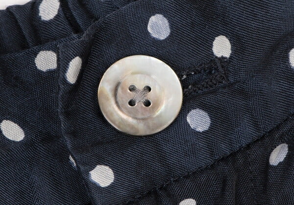 45rpm Cupro Cotton Dot Print Pants Navy White Size 3