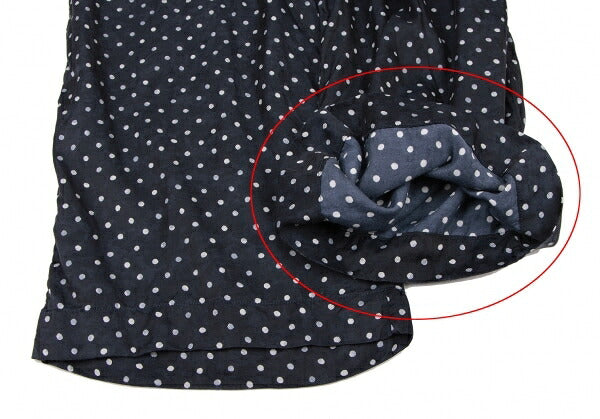 45rpm Cupro Cotton Dot Print Pants Navy White Size 3