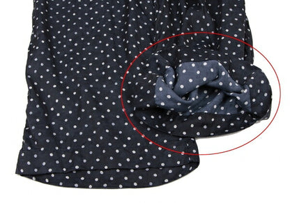 45rpm Cupro Cotton Dot Print Pants Navy White Size 3