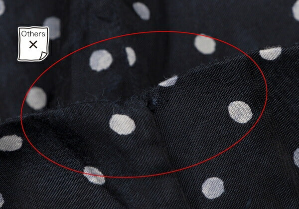 45rpm Cupro Cotton Dot Print Pants Navy White Size 3