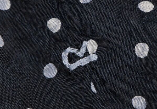 45rpm Cupro Cotton Dot Print Pants Navy White Size 3