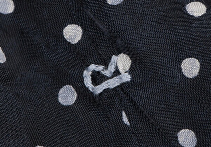 45rpm Cupro Cotton Dot Print Pants Navy White Size 3