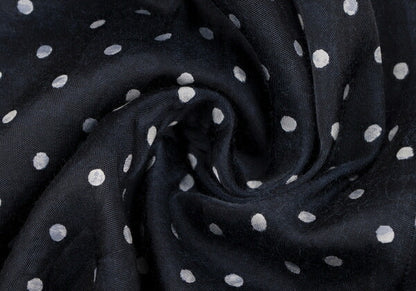 45rpm Cupro Cotton Dot Print Pants Navy White Size 3