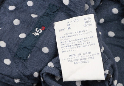 45rpm Cupro Cotton Dot Print Pants Navy White Size 3