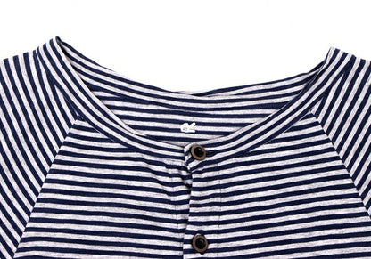 45rpm Cotton Border Raglan Cardigan Navy Gray Size 2
