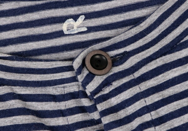 45rpm Cotton Border Raglan Cardigan Navy Gray Size 2