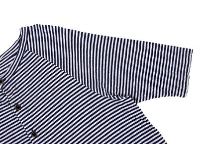45rpm Cotton Border Raglan Cardigan Navy Gray Size 2