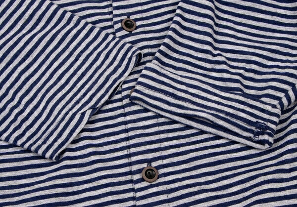 45rpm Cotton Border Raglan Cardigan Navy Gray Size 2