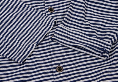45rpm Cotton Border Raglan Cardigan Navy Gray Size 2