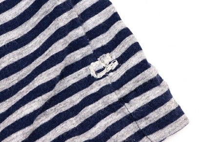 45rpm Cotton Border Raglan Cardigan Navy Gray Size 2